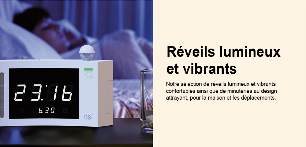 Réveils avec flash et vibration